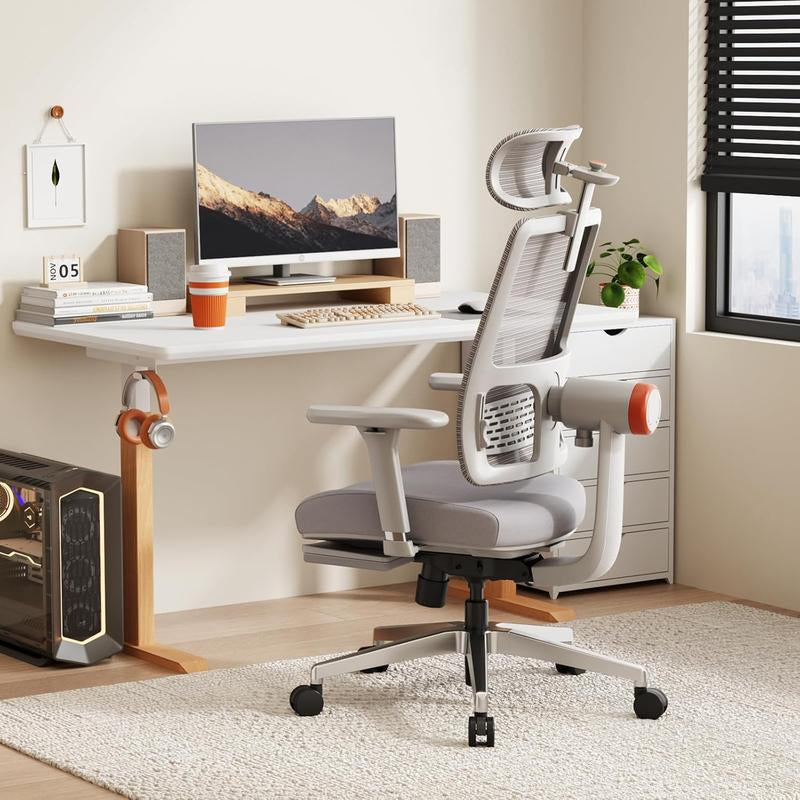 The Newtral Ergonomic Workstation Combo Is Suitable for Various Home Office Scenarios, Featuring Lumbar Support, 4D Armrests, and an Adjustable Chair and Desk Panel Combination.