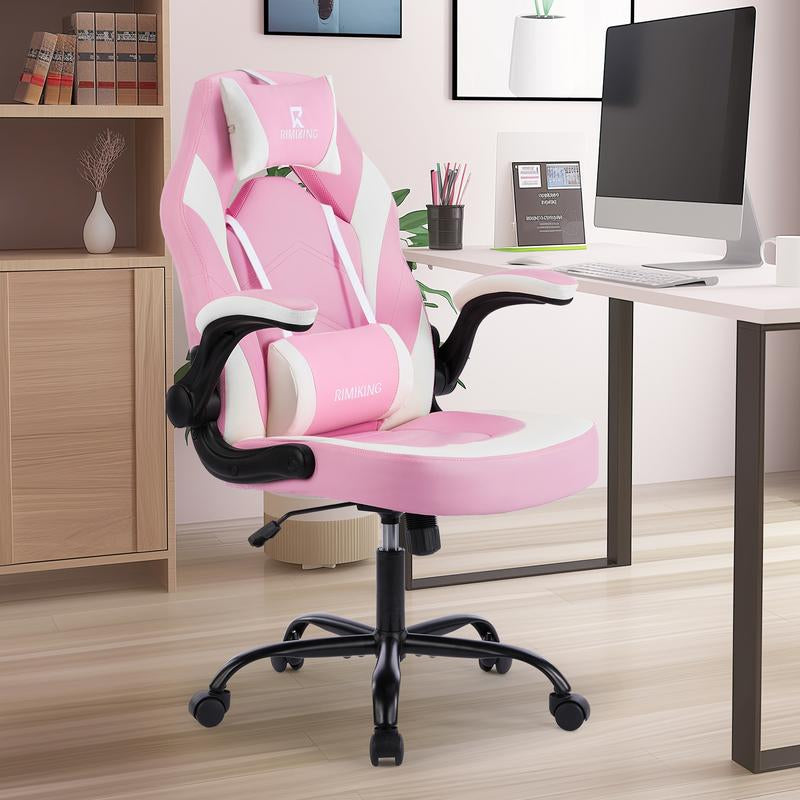 [Fathersdaygift] RIMIKING Shelby Series Ergonomic Gaming Chair, Adjustable Recliner, Lumbar Support, Heavy-Duty Office Chair,275 Lbs Weight Capacity,3896 Springtok