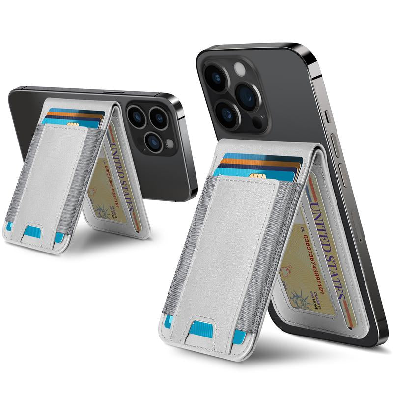 Magsafe Wallet, for Iphone 16/15/14 Pro Max/14 Pro/14/14 Plus/13/12 Promax Series, 9 Cards Holder, Vegan Leather, Electronics Accessories Cellphone Smartphone Black Metallic