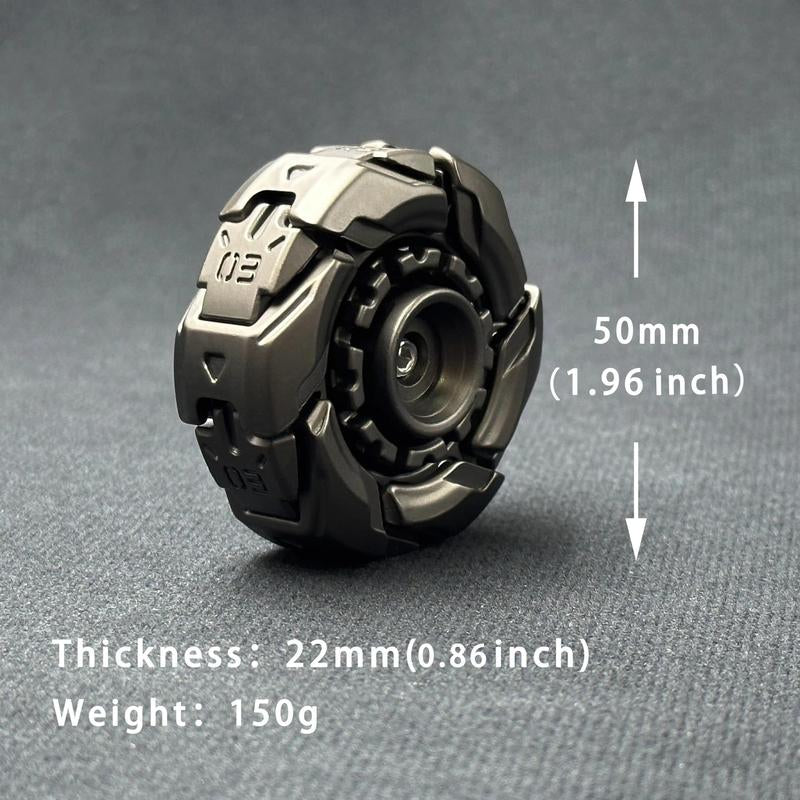 Metal Fidget Spinner, Stress Relief Meta Open Armor Spinning Top, EDC Fidget Sliders, Portable Finger Toy for Adults