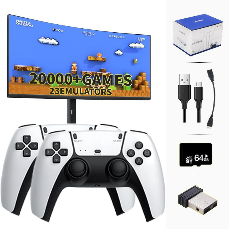 【Plug and Play】Cooinut 20,000+ Retro Gamestick,Plug and Play Videogameconsoles with 2.4G Wireless Controllers,4K Hdml Output.Usb Gaming. Premium Competitive Dual Controllers.Gifts for Friend，Family