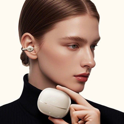 Earclip C7 Clip-On Design Wireless Earphones, Upgraded Panoramic Sound Headset, Comfortable Wearing Sports Earbuds for Work, Fitness