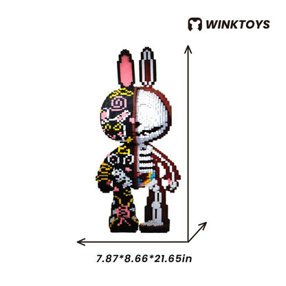 Rabbit Building Block,Winktoys Building Block, Rabbit Toys,Birthday Gift,Trend Decoration,Cool Gifts,Gifts for Boys and Girls,Christmas Gift