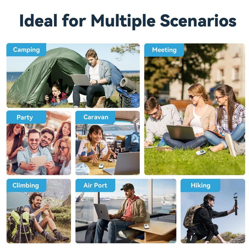 4G LTE Wifi Mobile Hotspot, No SIM Card Required No Contract, 10 Connected Devices, Multiple Networks, Portable Internet for Campers, Motorhomes and Travels, 1GB Local Data