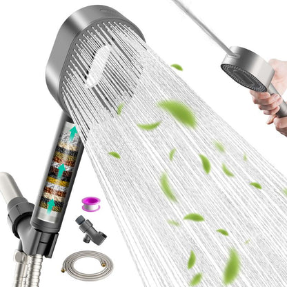 Filtered Shower Head with Handheld, High Pressure 3 Spray Mode Showerhead with Filters,Detachable Shower Head,Water Softener Filters Beads for Hard Water -Remove Chlorine