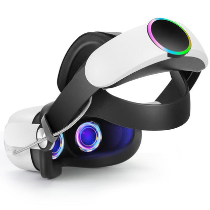 HURRA VR Rechargeable Battery Head Strap for Meta Quest 2/3/3S Adjustable, Soft Foam, and Skin-Friendly PU. Extends Playtime and Enhancescomfort