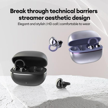 Earclip C7 Clip-On Design Wireless Earphones, Upgraded Panoramic Sound Headset, Comfortable Wearing Sports Earbuds for Work, Fitness