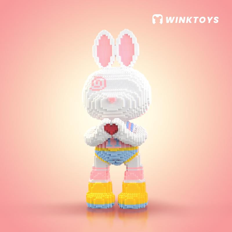 Rabbit Building Block,Winktoys Building Block, Rabbit Toys,Birthday Gift,Trend Decoration,Cool Gifts,Gifts for Boys and Girls,Christmas Gift
