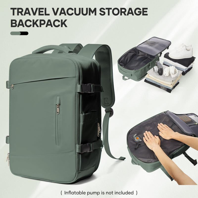 Vacuum Compression Backpack Carry on Travel Backpack for Women Men Airport Backpack Airplane Laptop Backpack Vacuum Travel Bag