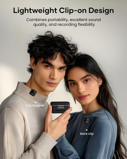 KUKIHO Wireless Lavalier Microphone for Iphone Ipad Android with Charging Case Audio Smartphone Audio Smartphone