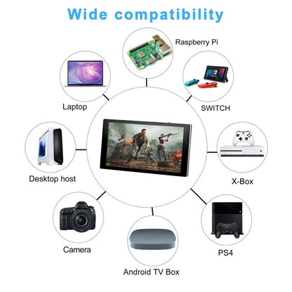 Restock Wisecoco 7-Inch Portable Touchscreen Monitor, PC Accessories Mini PC IPS 1080P LCD Display, Second Screen for Gaming, Switch, PS5, Xbox, Laptop & PC, USB-C, HDMI, Ultra-Thin Sensor Panel for Cpu/Gpu/System Stats