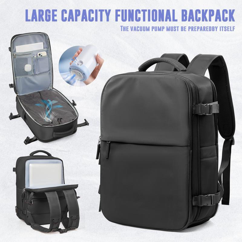 Vacuum Compression Backpack Carry on Travel Backpack for Women Men Airport Backpack Airplane Laptop Backpack Vacuum Travel Bag