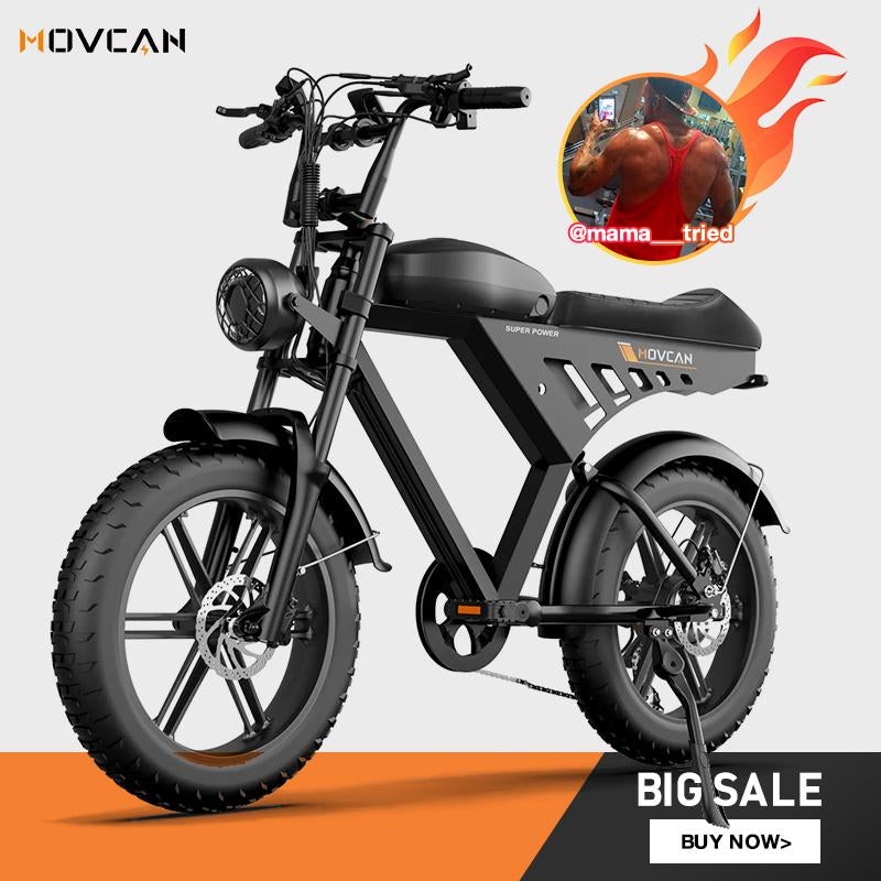 V30MAX/V30 Electric Bike for Adults 1500W/1000W Motor 20" Fat Tire Ebike, 32MPH/28MPH 120/70 Miles,48V 31.2/15.6 AH Dual Battery Hydraulic Disc Brake Electric Motorcycle Bike Full Suspension