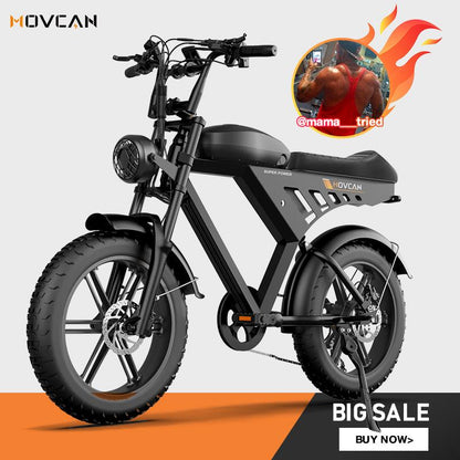 V30MAX/V30 Electric Bike for Adults 1500W/1000W Motor 20" Fat Tire Ebike, 32MPH/28MPH 120/70 Miles,48V 31.2/15.6 AH Dual Battery Hydraulic Disc Brake Electric Motorcycle Bike Full Suspension