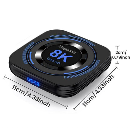 Android 12 TV Box, 4K Video 2.4G & 5.8G Dual Wifi Quad Core Cortex A53 BT Media Player, Suitable for Home & Office