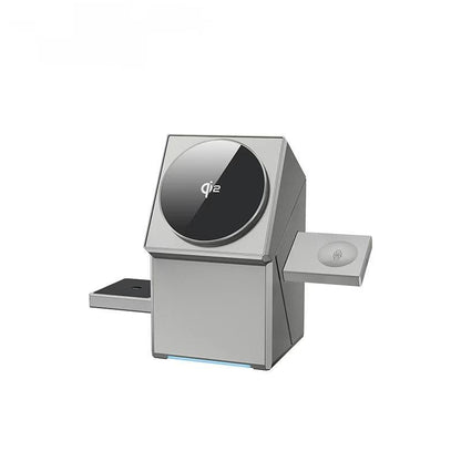 3-In-1 Wireless Charging Station QI2 Magnetic Charger for Iphone 16 15 14 13 Pro Max plus - 15W Fast Charging, Chargeable, Square Box Electronic