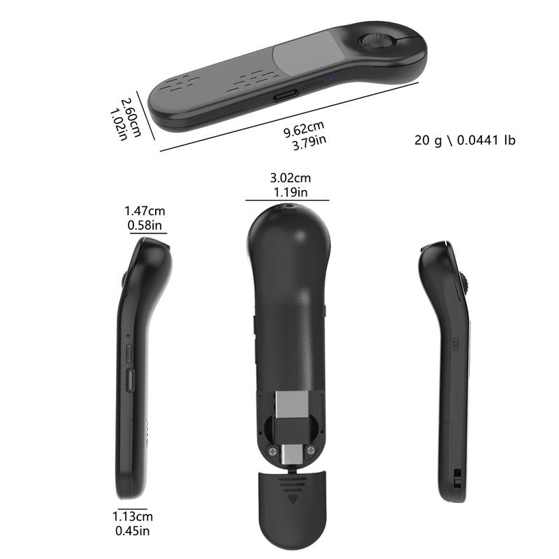 Remote Control Bluetooth+2.4G Rechargeable Handheld Scrolling Air Laser Mouse with Touchpad for Tik_Tok , Wireless Presentation Clicker, Video Scroller & Page Turn for Kindle App,For Powerpoint Slide,Selfie,For Android & Ios and Pc,Laptop,Mac,Tablet