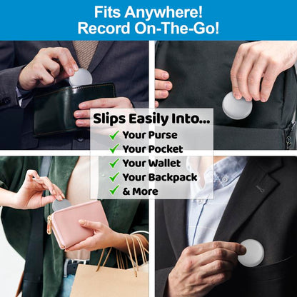 Knight 64GB Voice Activated Recorder + Digital Voice Recorder, Compact Audio Recorder, Audio Recording Device, Grabadora De Audio Digital, Light Gray