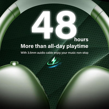 Y01 Bluetooth 5.3 Over-Ear Headphones, Noise Reduction, Hi-Res Audio, 48H Playtime, Foldable, Soft Earpads, with Mic for Ios/Android/Pc