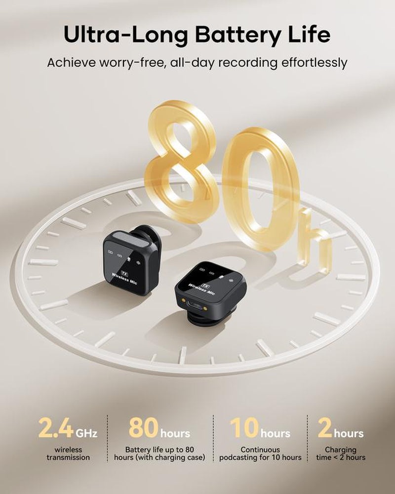 KUKIHO Wireless Lavalier Microphone for Iphone Ipad Android with Charging Case Audio Smartphone Audio Smartphone