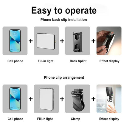 LED Camera Light Portable Photography Video Lights Selfie for Warm and Cool 3 Colors 3000-9900K 72Pcs Beads with Cell Phone Clip 1/4 Standard Screw 1500Mah Rechargeable CRI 80