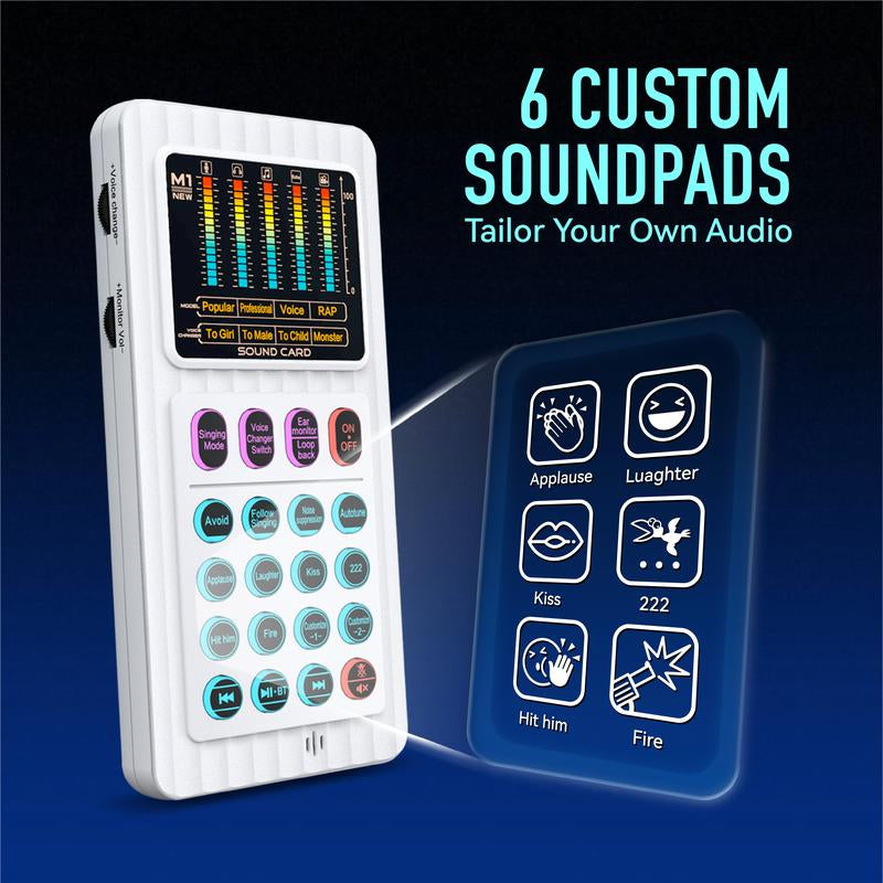 Hicall M01 Portable MIXER | Dual DSP Chips, Ultra-Clear Sound Quality, Intelligent Noise Reduction | 6 Voice Effects | Perfect for Outdoor Live Broadcasts, Travel Vlogs and Short Videos#Outdoorfun