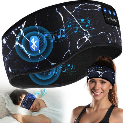 Lc-Dolida 3D Bluetooth Sleep Mask with Headphones, Wireless Music Sleep Headband Eye Mask for Side Sleepers,Sleeping Comfortable Black-3D Relaxation Light Blockin Travel
