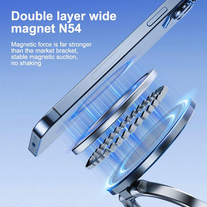 JOYYE 360° Adjustable Vacuum Magnetic Phone Holder, Portable Foldable Phone Holder for Car, Mirror, Smooth Surface Multi-Scene Use