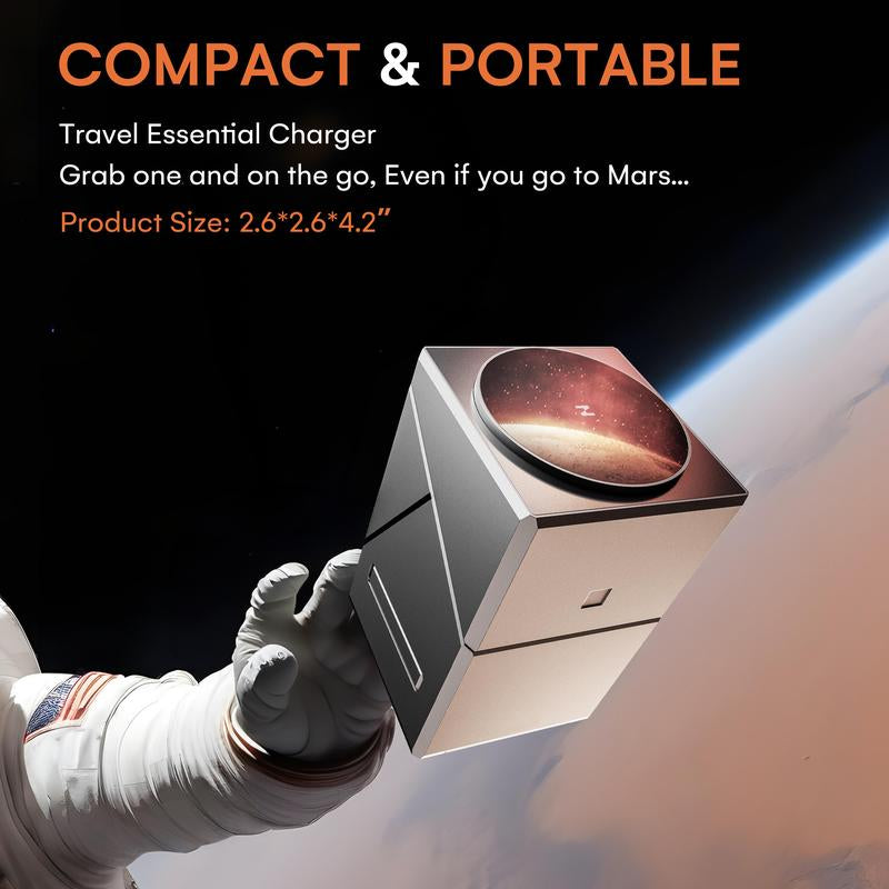 3-In-1 Wireless Charging Station QI2 Magnetic Charger for Iphone 16 15 14 13 Pro Max plus - 15W Fast Charging, Chargeable, Square Box Electronic