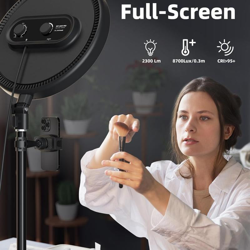 Weilisi Large Ring Light with 79" Stand, 6500K Full-Screen Selfie Ring Light with Stand and Phone Holder, Professional Big Ring Light for Live Stream, Youtube, Tiktok, Makeup, Video, Barber, Photography