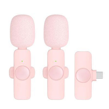 2 Pcs Wireless Lavalier Microphones for Iphone, Android, Ipad - Mini Wireless Clip-On Microphones Crystal Clear Sound Quality for Recording, Live Streaming,Vlog Audio Lightning Usb Port Smartphone Lapel Microphone