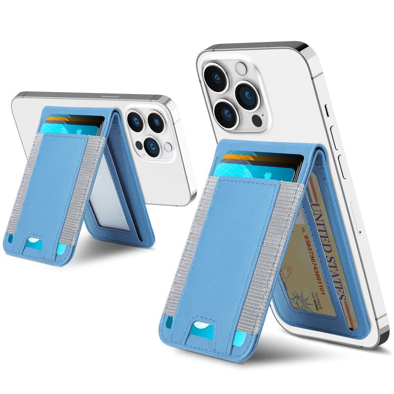 Magsafe Wallet, for Iphone 16/15/14 Pro Max/14 Pro/14/14 Plus/13/12 Promax Series, 9 Cards Holder, Vegan Leather, Electronics Accessories Cellphone Smartphone Black Metallic