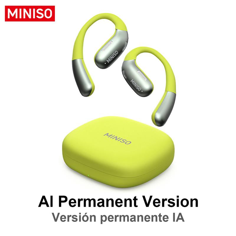 MINISO X28 OWS Translation Open Ear Wireless Bluetooth Earbuds Support 135 Languages Real Time Bluetooth Translation HIFI Sound Quality Sports Headphones IPX5 Waterproof with Microphone