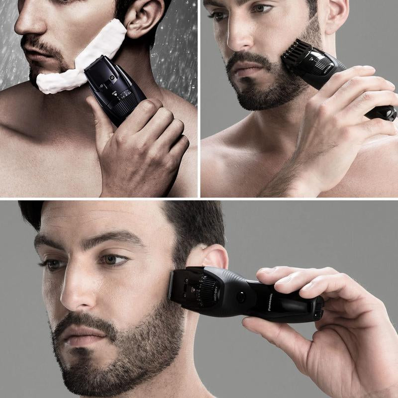 Beard & Hair Trimmer, 19 Length Settings with Adjustable Trim Dial and Comb Attachment, Comfort Grip, Showerproof Design