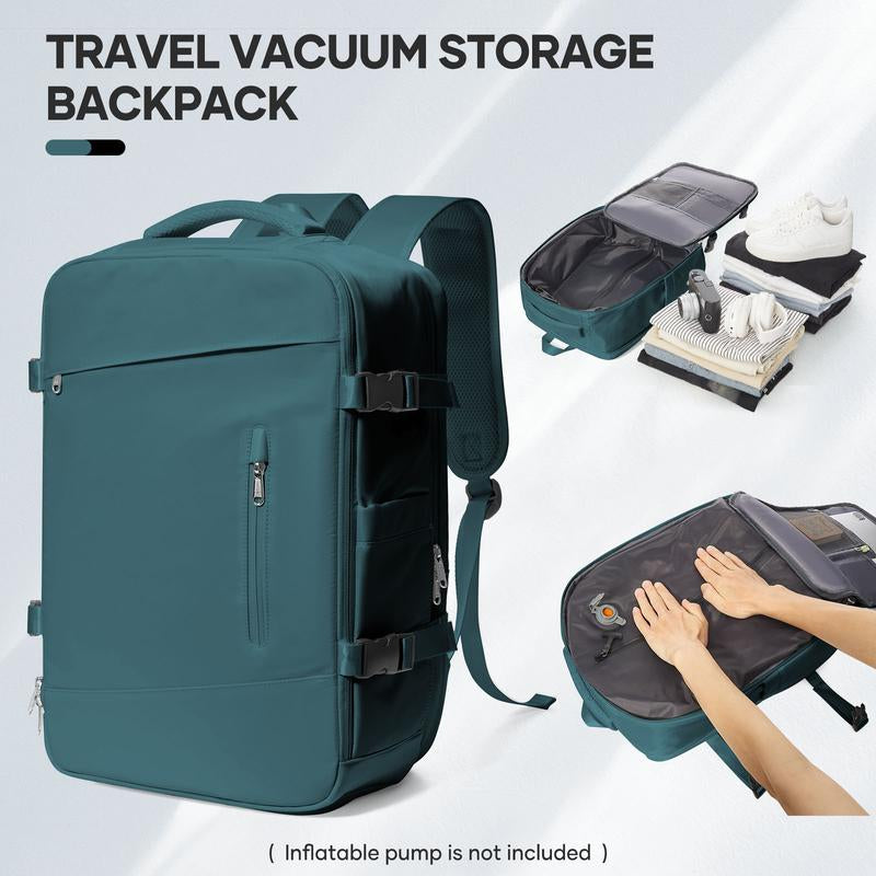 Vacuum Compression Backpack Carry on Travel Backpack for Women Men Airport Backpack Airplane Laptop Backpack Vacuum Travel Bag
