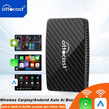Android Ai Box Pro Built in Youtube Netflix Tiktok IPTV Wired to Wireless Carplay Car Accessories