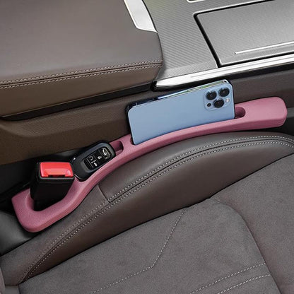 Car Seat-Gap Filler Organizer, Waterproof Automotive Seat-Gap Plug Strip, Pink Grooves Seat-Gap Storage Holder, Auto Interior Accessories