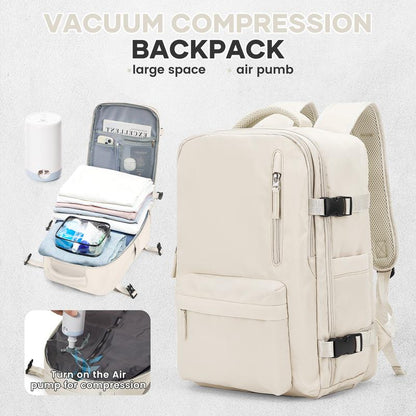 Vacuum Compression Backpack Carry on Travel Backpack for Women Men Airport Backpack Airplane Laptop Backpack Vacuum Travel Bag