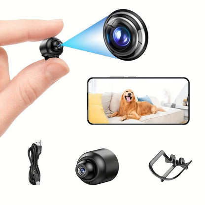 1Pc X5 Wireless Security Camera, 720P Indoor Home Surveillance, USB Powered, Wi-Fi Enabled, App Control, Motion Detection, Night Vision, Live Streaming, Loop Recording, Portable Baby/Pet/Babysitter Monitor