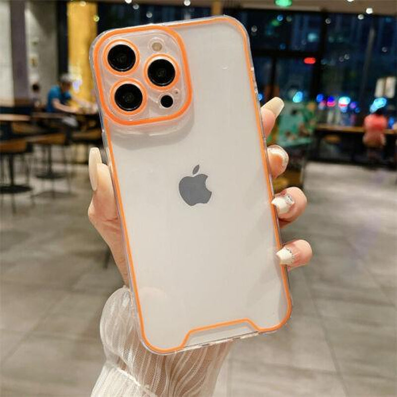 Case for Iphone 16 15 14 13 12 11 Pro Max Fluorescent Case Shockproof Clear Silicone Cover TPU Protector Cellphone Phonecase Neon Smartphone