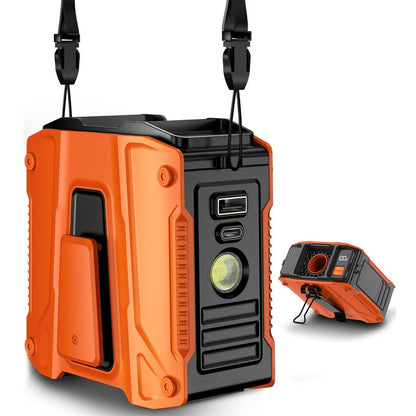 Father'S Day Gifts-Frsara Waist Fan, 8000Mah Powerbank, Portable Rechargeable Cooling Fan, High Speed Fan, Wearable Cooling Device That Blows W/ Lanyard, 5-Speed, Light, LED Display, 3 in 1 Outdoor Fan, Desktop Fan, for Outdoor Work/Sports, Gift for Men