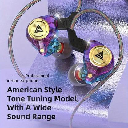 Portable Wired In-Ear Noise-Cancelling Headphones with Built-In Microphone, Hifi Bass Effect, 3D Stereo and 8D Audio Experience, Designed for Games, Sports. Suitable for Working Out in the Gym, Outdoor Sports, Immersive Games, 2024 New Halloween Gift