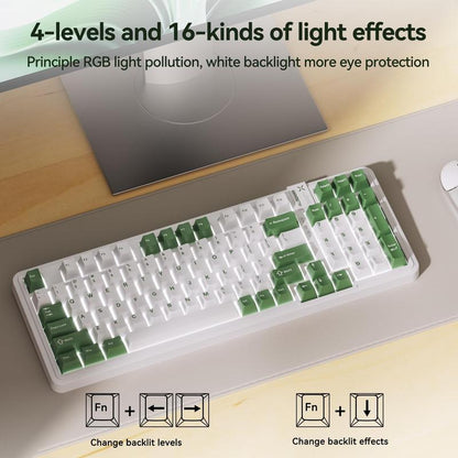 AUSDOM 98Pro Silent Mechanical Keyboard,Wireless Hot Swappable Gaming Keyboard with Backlit,Gasket Structure,Pre-Lubed Tactile Switches,2.4Ghz/Type-C/Bluetooth Custom Keyboard