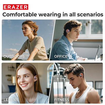 ERAZER X11 AI Translation Earbuds with APP Support 134 Languages OWS Open Ear Chargeable Headphones Wireless Bluetooth 5.4,HD Mic,Waterproof Design & Low Latency