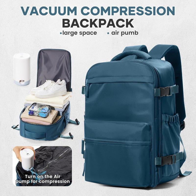Vacuum Compression Backpack Carry on Travel Backpack for Women Men Airport Backpack Airplane Laptop Backpack Vacuum Travel Bag