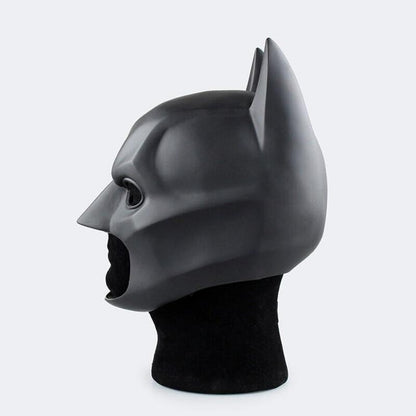 Men'S Superhero Batman Full Face Latex Mask, Black Knight Headwear, Party Costume Accessory, Role-Playing Prop