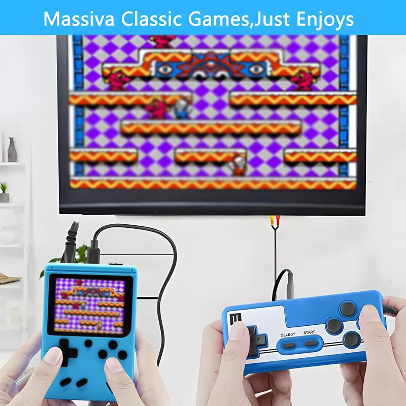 Portable Handheld Game Console with Upgrade 400 Classic FC Games, Support Two Players, USB Charging,For Birthday Gift, Home Entertainment