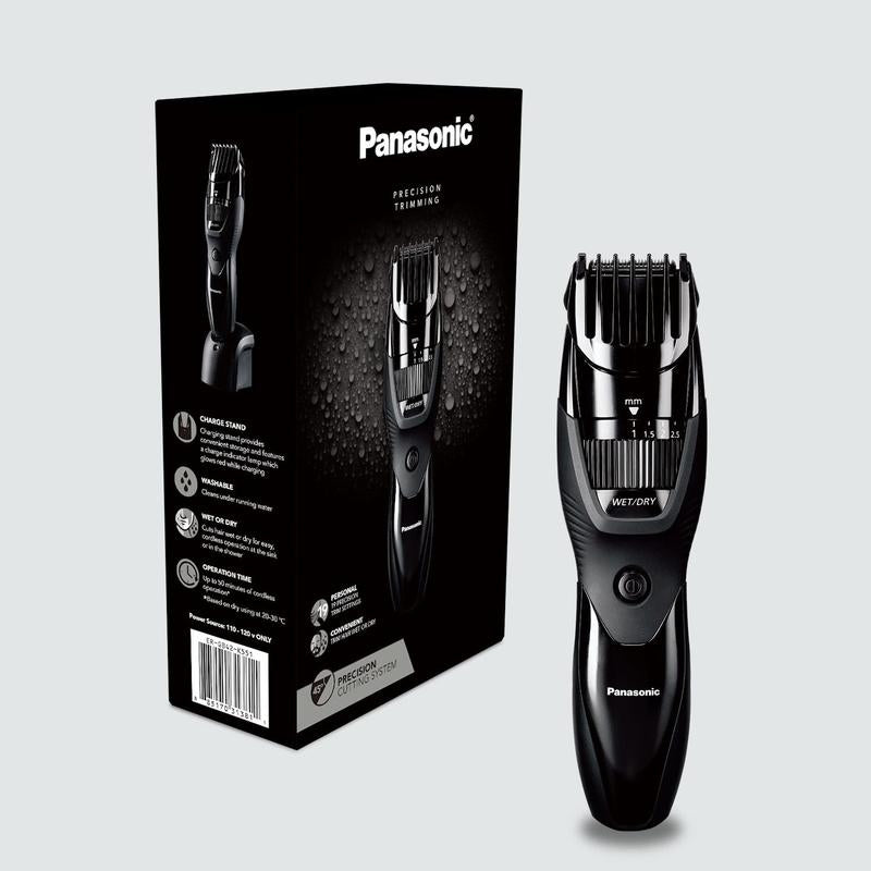 Beard & Hair Trimmer, 19 Length Settings with Adjustable Trim Dial and Comb Attachment, Comfort Grip, Showerproof Design