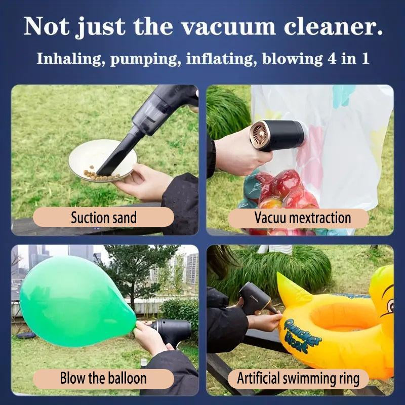 4 in 1 Vacuum Cleaner - Vacuum & Blower - Handheld Wireless Vacuum Cleaner - Rechargeable USB - Mini Vacuum for Clean Car, Home - Ideal Gift
