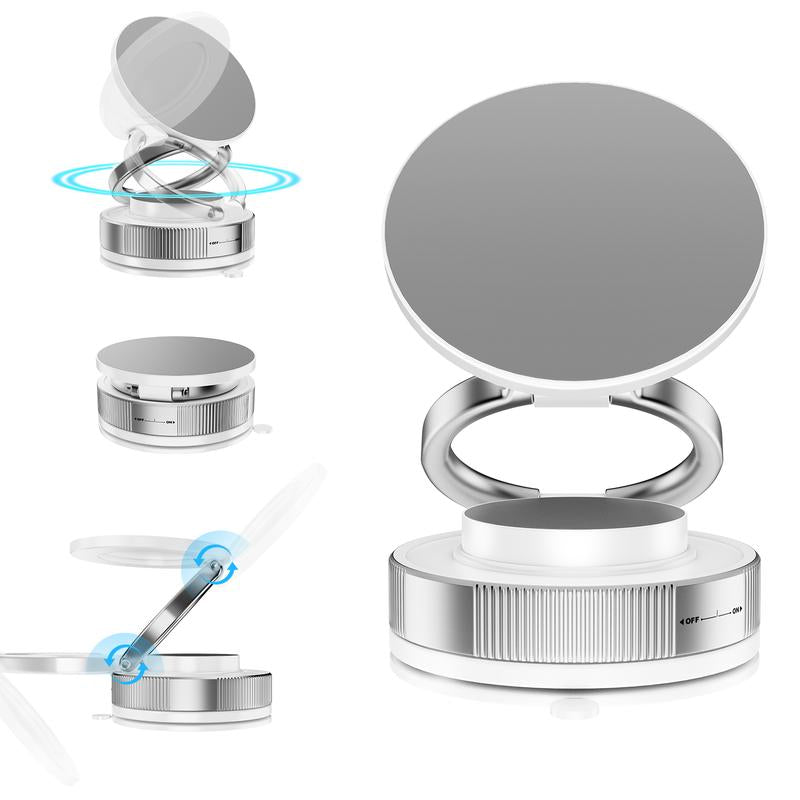 Magnetic Vacuum Phone Stand Holder ,Foldable and Portable Design,Strong Magnet,Suitable for Smooth Surfaces,Multi-Scene Use Compact Folding